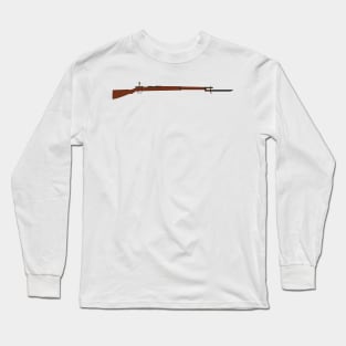 Arisaka Type 30 rifle Arisaka with bayonet historical 1897 Imperial Japanese Army standard service rifle Long Sleeve T-Shirt